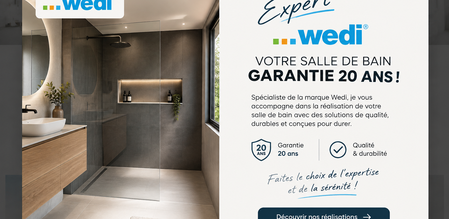 Expert Wedi : une salle de bain de qualit&eacute;, garantie jusqu&rsquo;&agrave; 20 ans ! Cernay